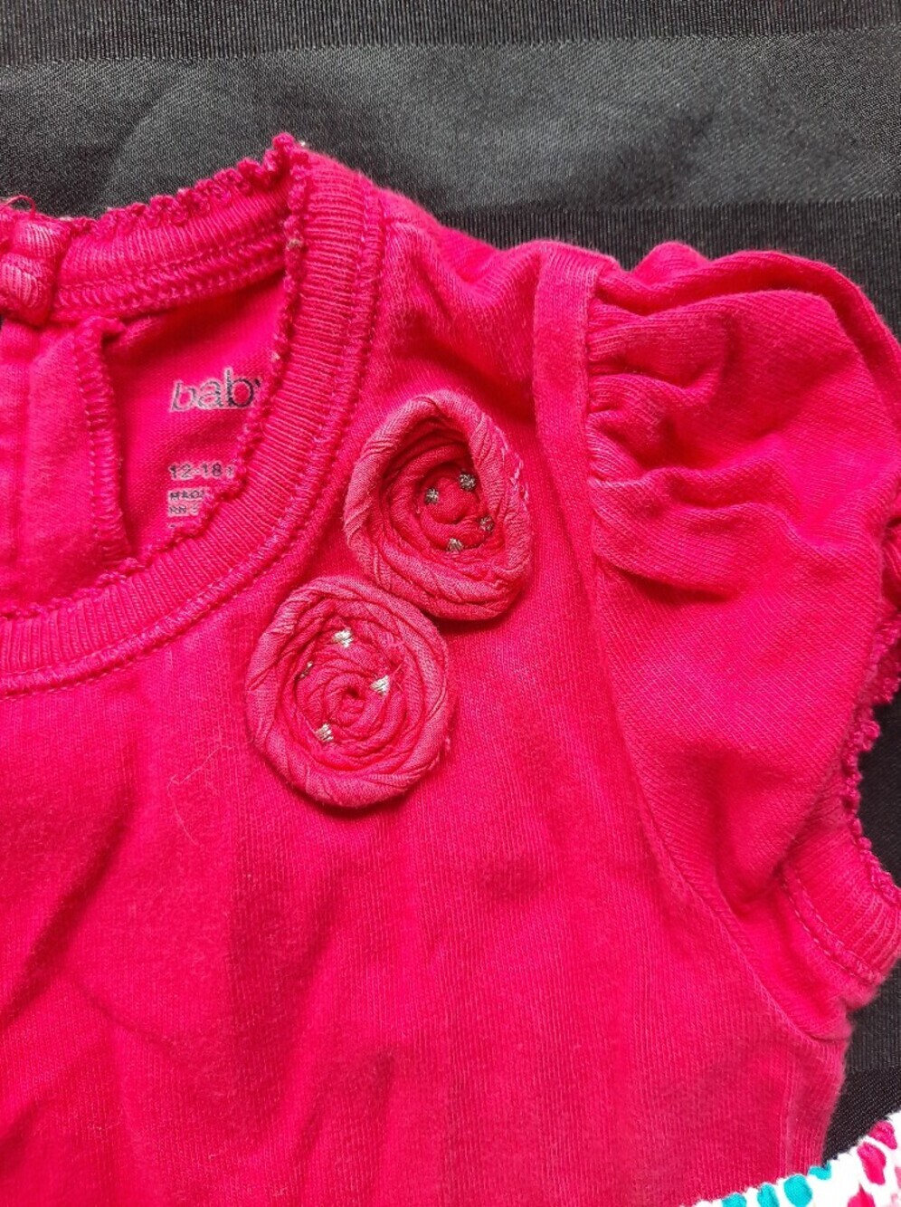 Baby Gap Bright Hot Pink Ruffled Toddler Dress with Polka Dot Swim Bottoms - Picture 4 of 4